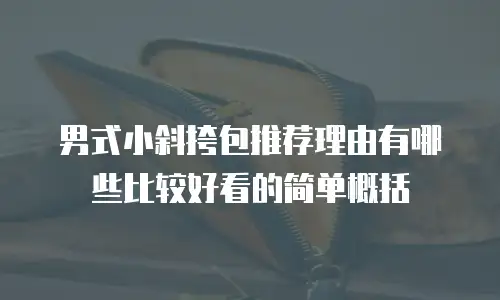 男式小斜挎包推荐理由有哪些比较好看的简单概括