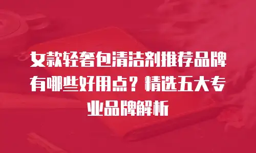 女款轻奢包清洁剂推荐品牌有哪些好用点？精选五大专业品牌解析