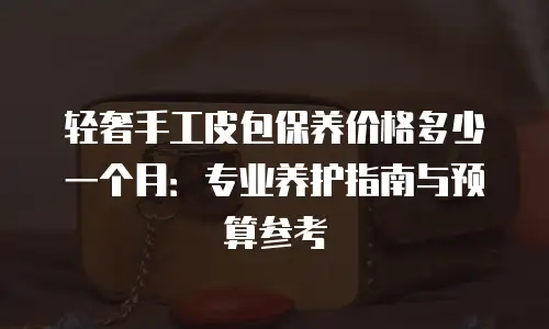 轻奢手工皮包保养价格多少一个月：专业养护指南与预算参考