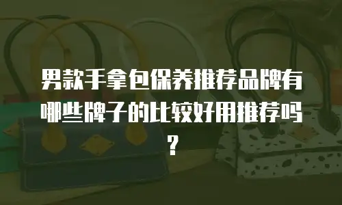 男款手拿包保养推荐品牌有哪些牌子的比较好用推荐吗？