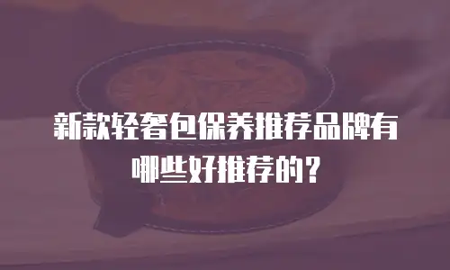 新款轻奢包保养推荐品牌有哪些好推荐的？