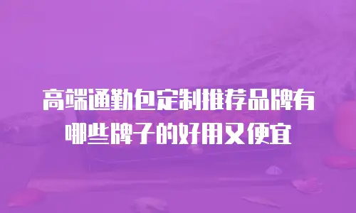 高端通勤包定制推荐品牌有哪些牌子的好用又便宜
