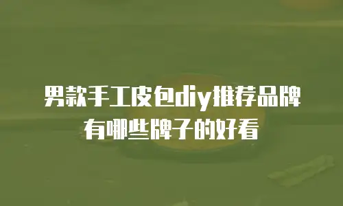 男款手工皮包diy推荐品牌有哪些牌子的好看