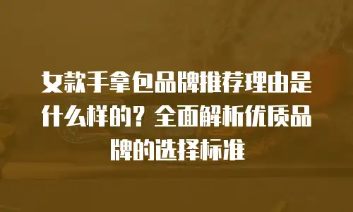 女款手拿包品牌推荐理由是什么样的？全面解析优质品牌的选择标准