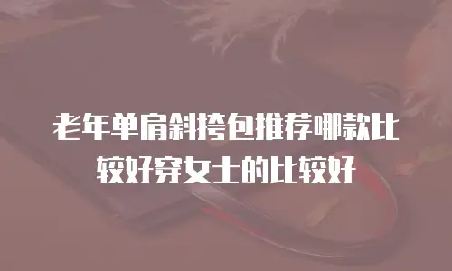 老年单肩斜挎包推荐哪款比较好穿女士的比较好