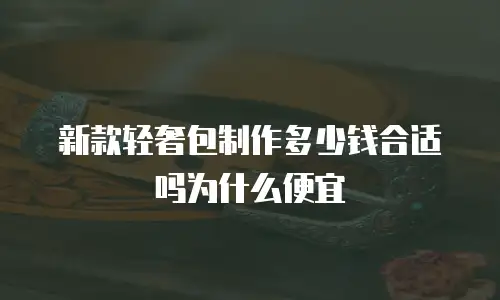 新款轻奢包制作多少钱合适吗为什么便宜