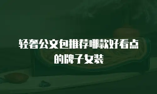 轻奢公文包推荐哪款好看点的牌子女装