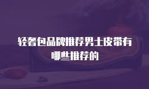 轻奢包品牌推荐男士皮带有哪些推荐的
