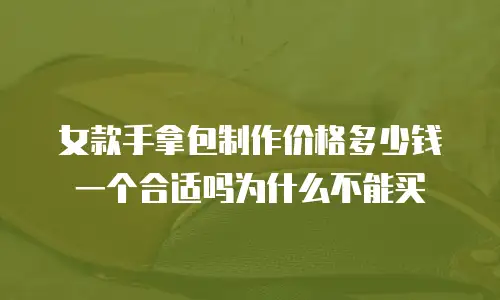 女款手拿包制作价格多少钱一个合适吗为什么不能买