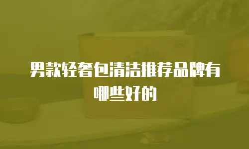 男款轻奢包清洁推荐品牌有哪些好的