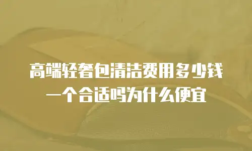高端轻奢包清洁费用多少钱一个合适吗为什么便宜