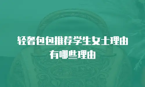 轻奢包包推荐学生女士理由有哪些理由