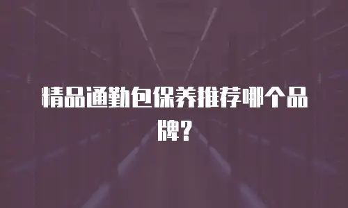 精品通勤包保养推荐哪个品牌？