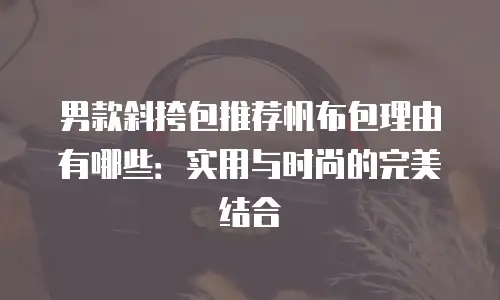 男款斜挎包推荐帆布包理由有哪些：实用与时尚的完美结合