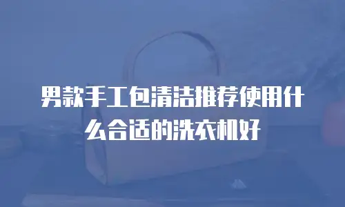 男款手工包清洁推荐使用什么合适的洗衣机好