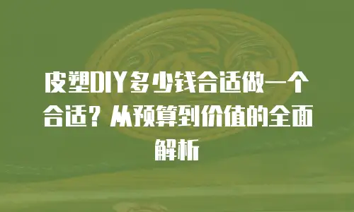 皮塑DIY多少钱合适做一个合适？从预算到价值的全面解析