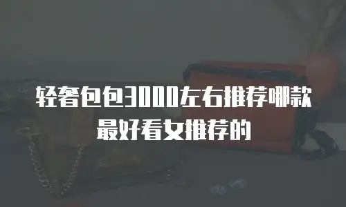 轻奢包包3000左右推荐哪款最好看女推荐的