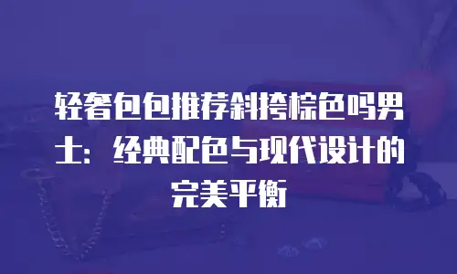 轻奢包包推荐斜挎棕色吗男士：经典配色与现代设计的完美平衡
