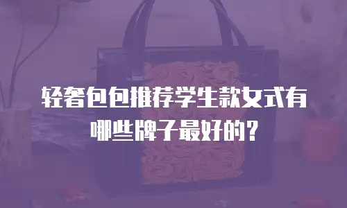 轻奢包包推荐学生款女式有哪些牌子最好的？