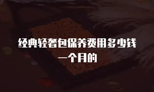 经典轻奢包保养费用多少钱一个月的