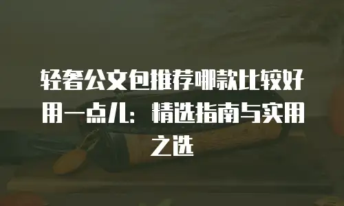 轻奢公文包推荐哪款比较好用一点儿：精选指南与实用之选