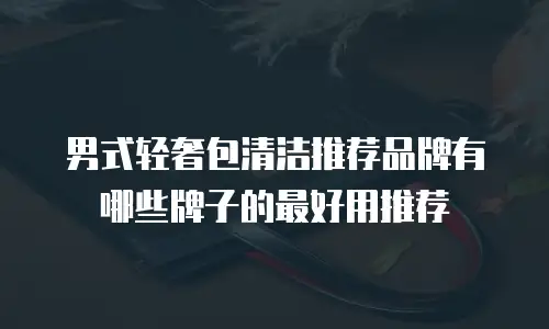 男式轻奢包清洁推荐品牌有哪些牌子的最好用推荐
