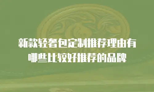 新款轻奢包定制推荐理由有哪些比较好推荐的品牌
