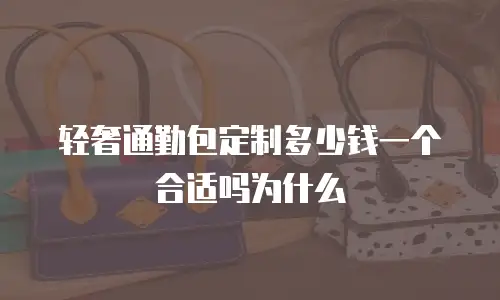 轻奢通勤包定制多少钱一个合适吗为什么