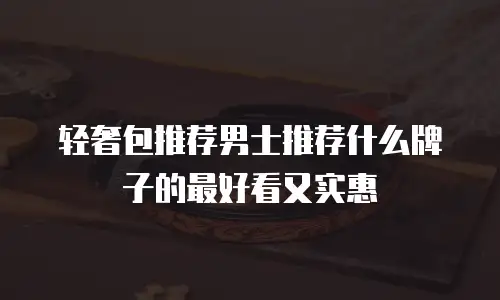 轻奢包推荐男士推荐什么牌子的最好看又实惠