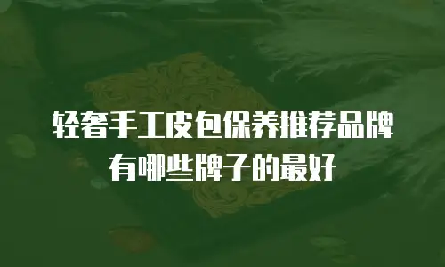 轻奢手工皮包保养推荐品牌有哪些牌子的最好