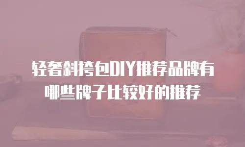 轻奢斜挎包DIY推荐品牌有哪些牌子比较好的推荐