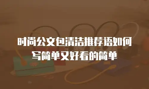 时尚公文包清洁推荐语如何写简单又好看的简单