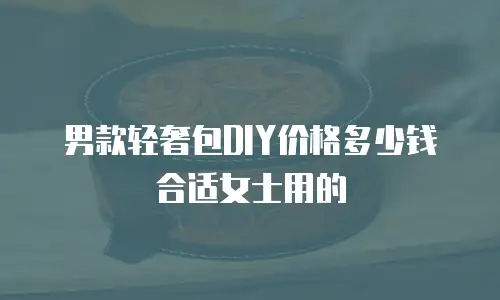 男款轻奢包DIY价格多少钱合适女士用的