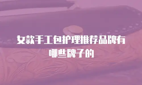 女款手工包护理推荐品牌有哪些牌子的