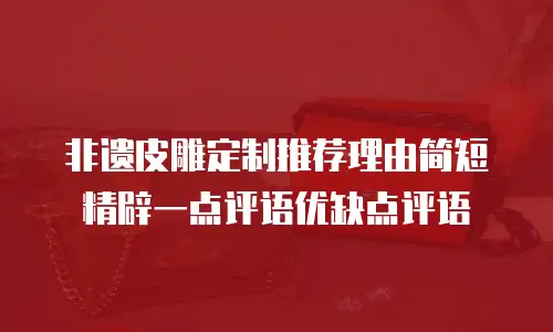 非遗皮雕定制推荐理由简短精辟一点评语优缺点评语