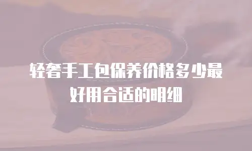 轻奢手工包保养价格多少最好用合适的明细