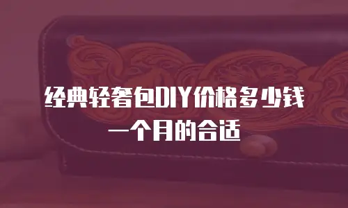 经典轻奢包DIY价格多少钱一个月的合适