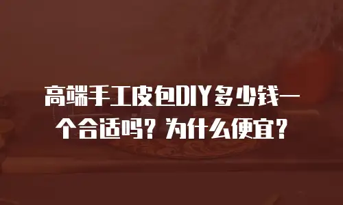 高端手工皮包DIY多少钱一个合适吗？为什么便宜？