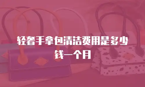 轻奢手拿包清洁费用是多少钱一个月