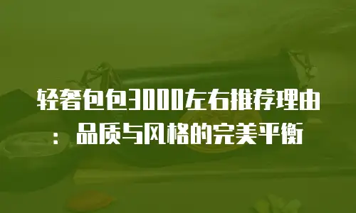 轻奢包包3000左右推荐理由：品质与风格的完美平衡