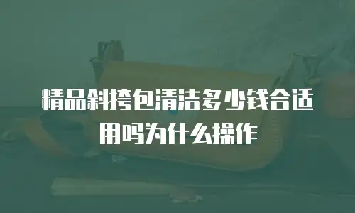 精品斜挎包清洁多少钱合适用吗为什么操作