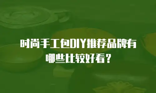时尚手工包DIY推荐品牌有哪些比较好看？
