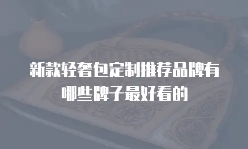新款轻奢包定制推荐品牌有哪些牌子最好看的