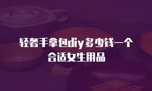 轻奢手拿包diy多少钱一个合适女生用品