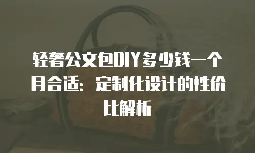 轻奢公文包DIY多少钱一个月合适：定制化设计的性价比解析