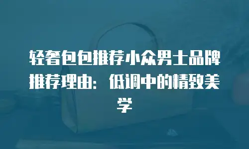 轻奢包包推荐小众男士品牌推荐理由：低调中的精致美学