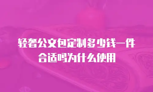 轻奢公文包定制多少钱一件合适吗为什么使用