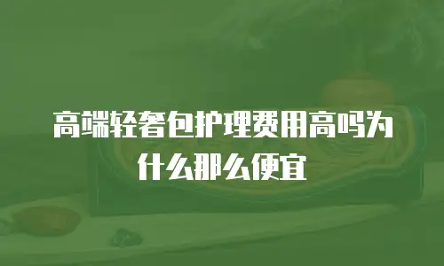 高端轻奢包护理费用高吗为什么那么便宜