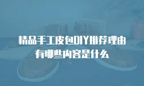 精品手工皮包DIY推荐理由有哪些内容是什么