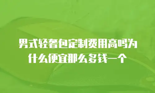 男式轻奢包定制费用高吗为什么便宜那么多钱一个